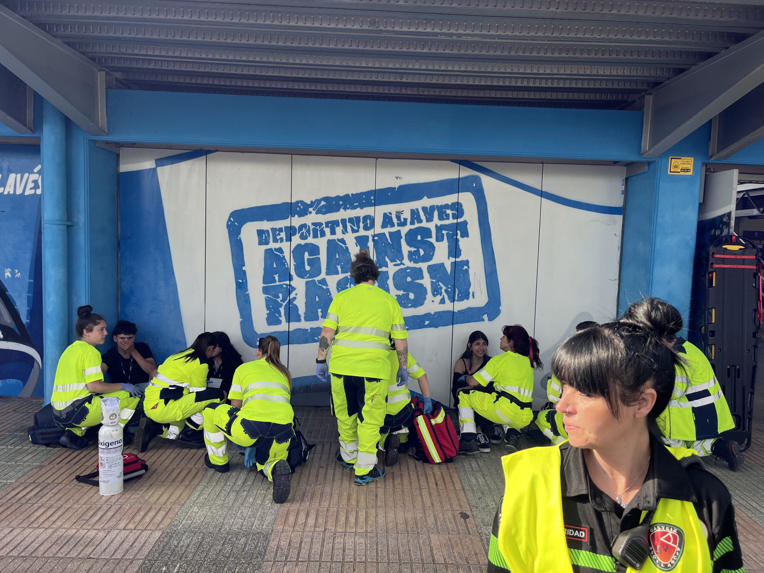 Simulacro de emergencias en Mendizorroza para el alumnado de 1º de Emergencias Sanitarias
